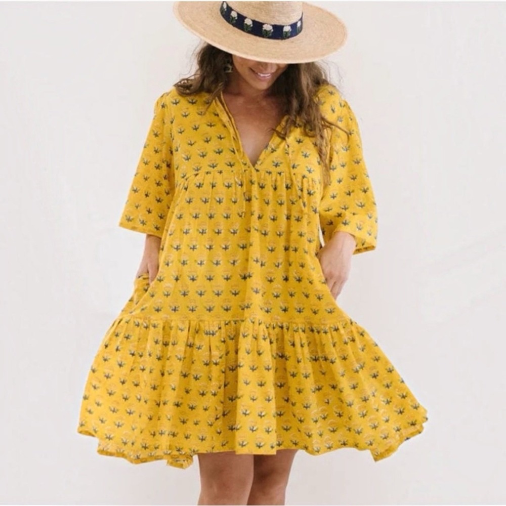 Sunshine Tienda Yellow Marigold Bondi Dress Size XS/S Boho
